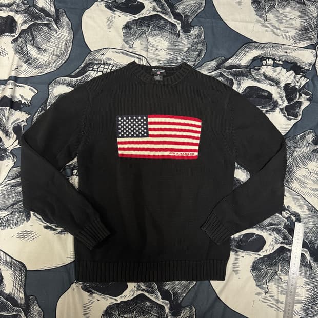 폴로 성조기 니트 S사이즈