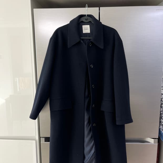 스튜디오톰보이 네이비 롱코트