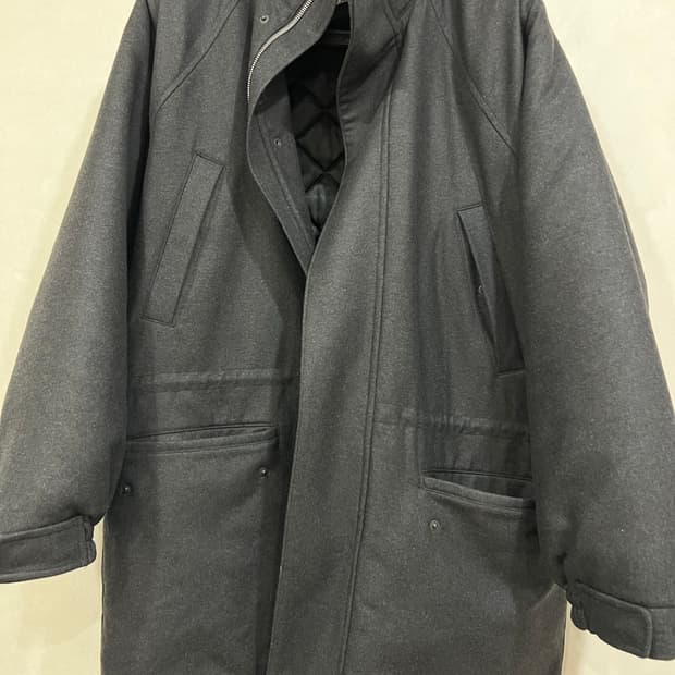 오라리/울 풀링 플란넬 패디드 오버 블루종/3