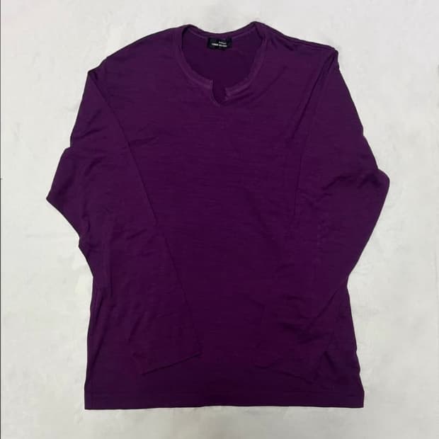 Purple V-Neck Long Sleeve T-Shirt
