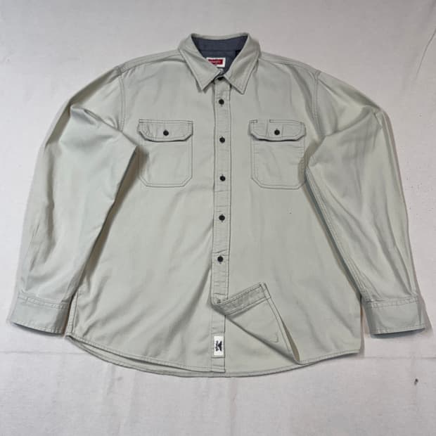 L) Wrangler 랭글러 투포켓 워크웨어 코튼 셔츠 아이보리 W5