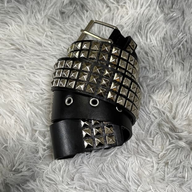 스터드 레더 벨트