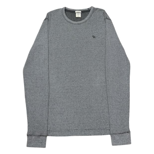 아베크롬비 빈티지 Y2K 와플 롱슬리브 긴팔티 그레이 M