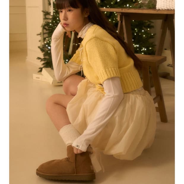새상품 PUMPKIN VOLUME SKIRT-BEIGE