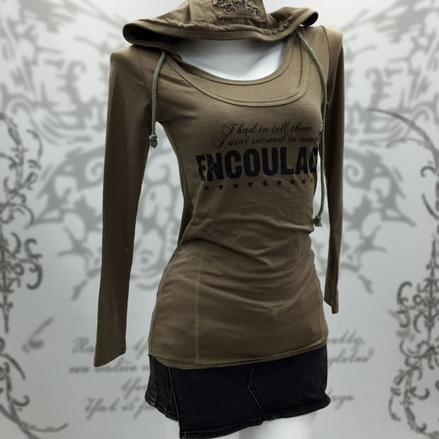 Archive Style Grunge Layered Hoodie