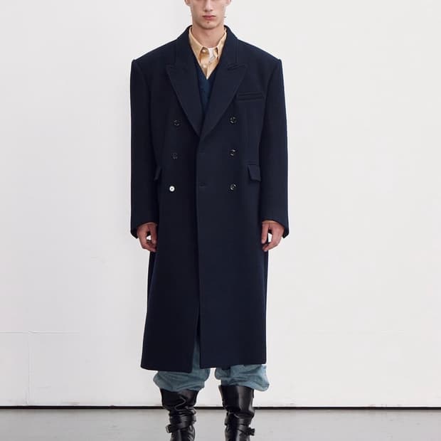 렉토 23FW 로버펠트 더블코트 네이비 M