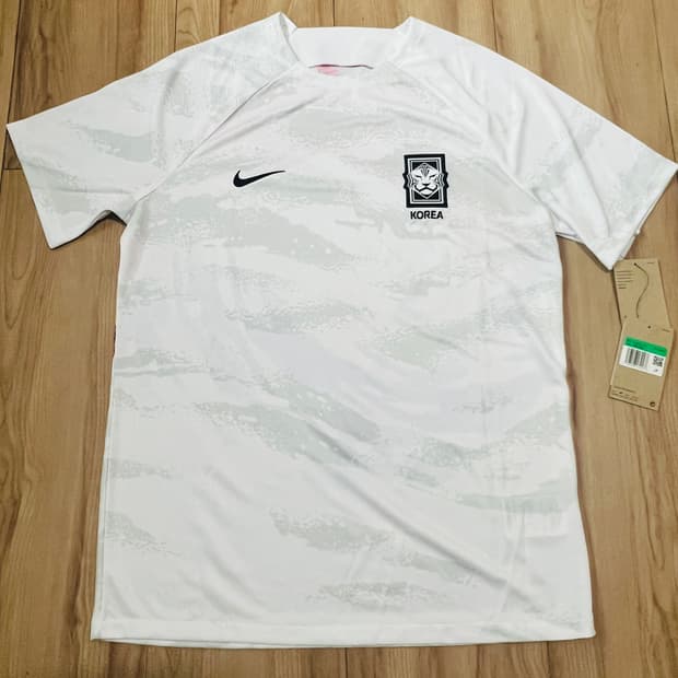 (새상품) 나이키 코리아 드라이핏 프리매치 풋볼 탑 화이트 XL