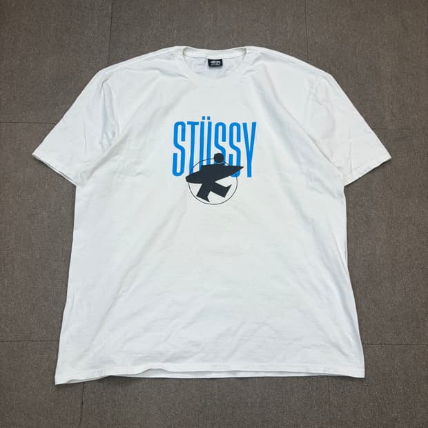 stussy 스투시 서프맨 피그먼트 반팔 티셔츠 XL 