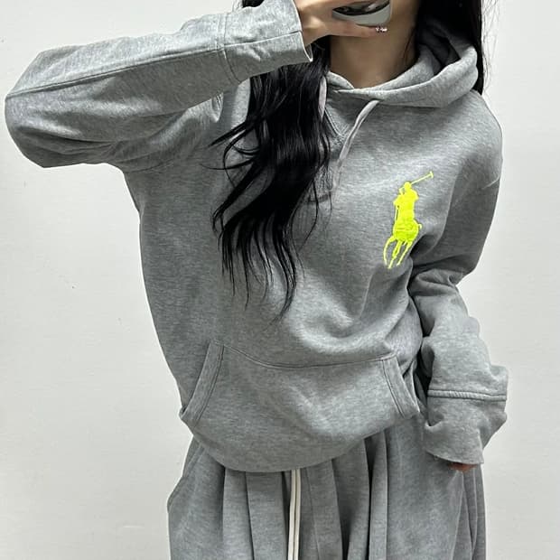 폴로 랄프로렌 빅포니 그레이 스웨트셔츠 후드티(L)