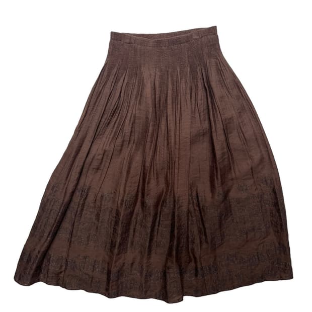 Brown stitchwork skirt