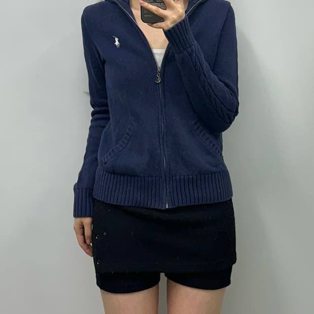 폴로 랄프로렌 네이비 가디건 니트 집업