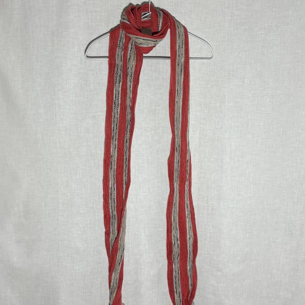 [OS] 이세이미야케 레드 스트라이프 머플러