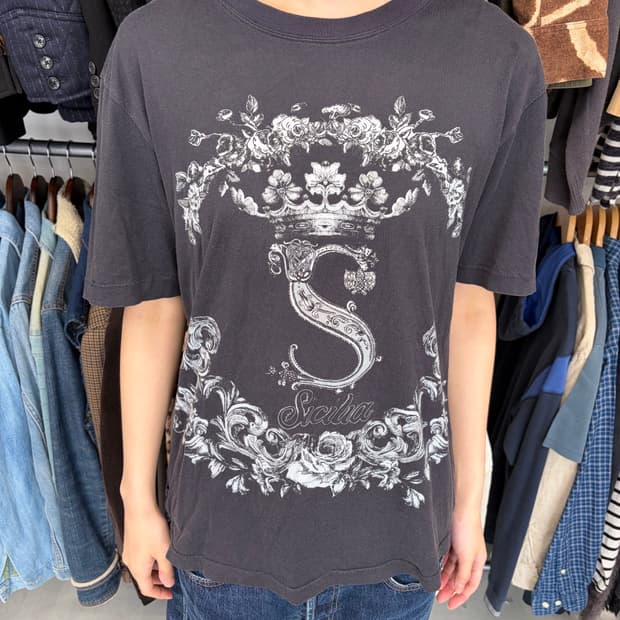 Dolce & Gabbana 크라운 S 그래픽 반팔 티셔츠