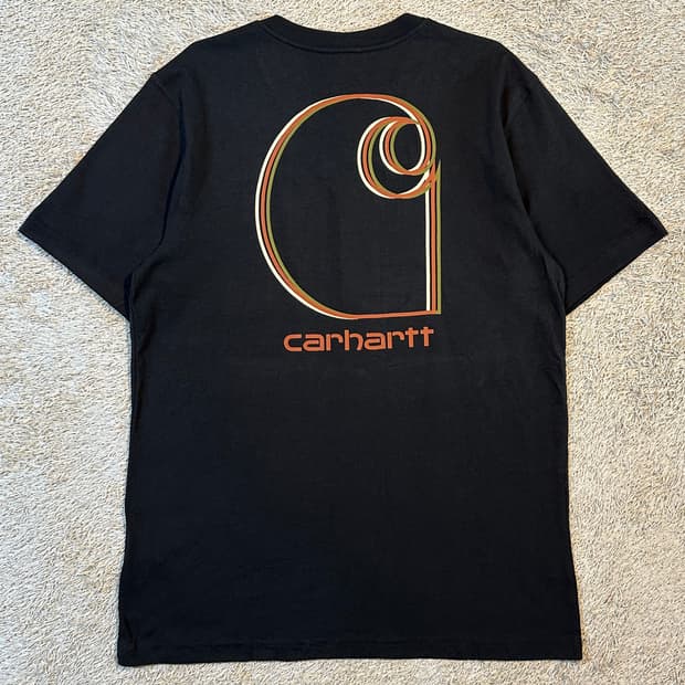 칼하트 CARHARTT 릴렉스핏 빅로고 반팔 티셔츠 블랙