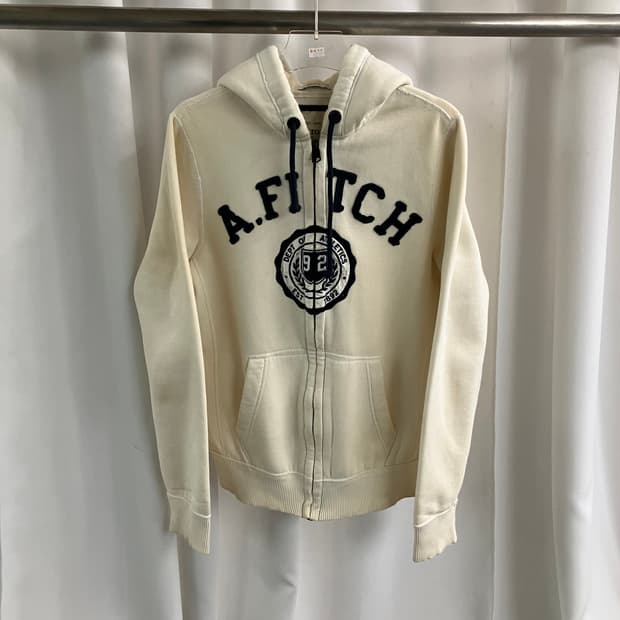 아베크롬비 크림 후드집업 M