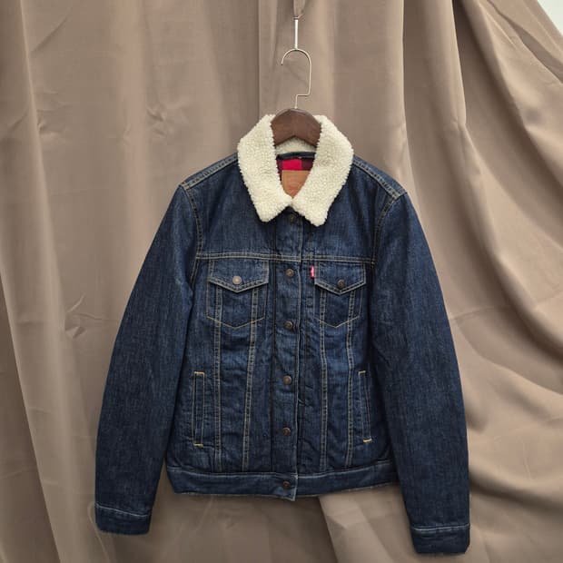 리바이스 쉐르파 구스다운 데님 트러커 자켓 S