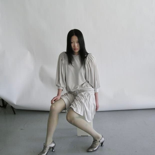 에옹쓰 아르누보 드레스 원피스 세이지 그린