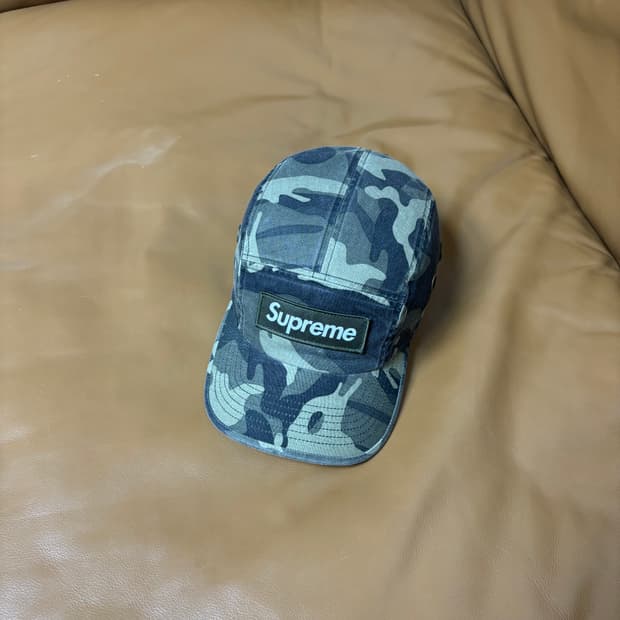 Supreme 슈프림 23ss 밀리터리 워시드 카모 올리브 캠프캡 모자