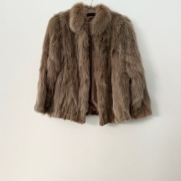 Bagle fur jacket / beige