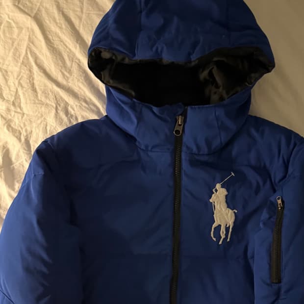 폴로 빅포니 패딩 블루 M
