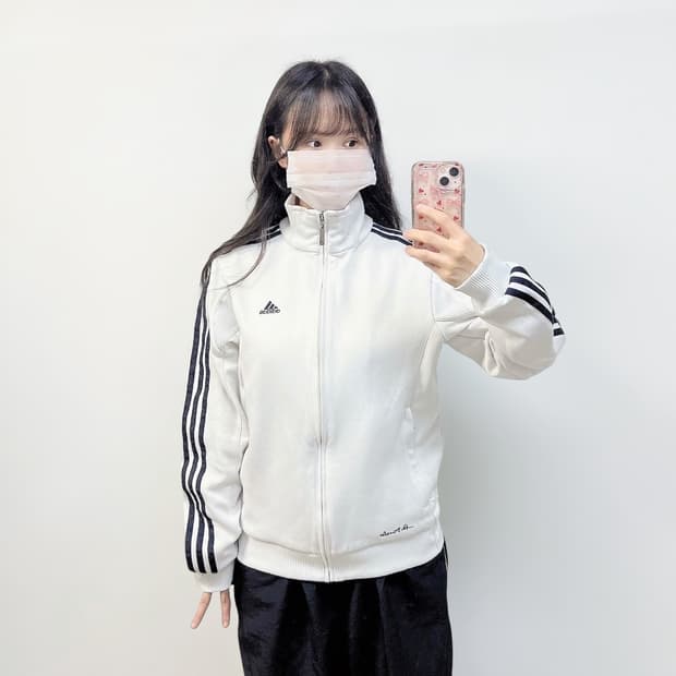 아디다스 3s 에센셜 트랙탑 져지 화이트