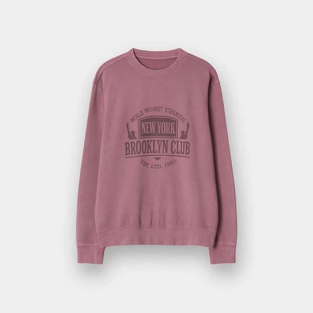 지오다노 가먼트다잉 그래픽 맨투맨 XL (새상품)