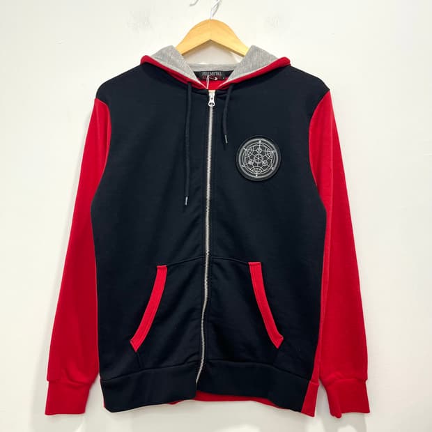 일본빈티지 락펑크 마법진 악마 패치 후드집업