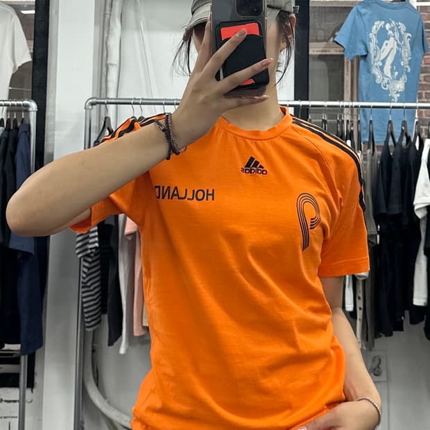 아디다스 네덜란드 센터로고 티셔츠