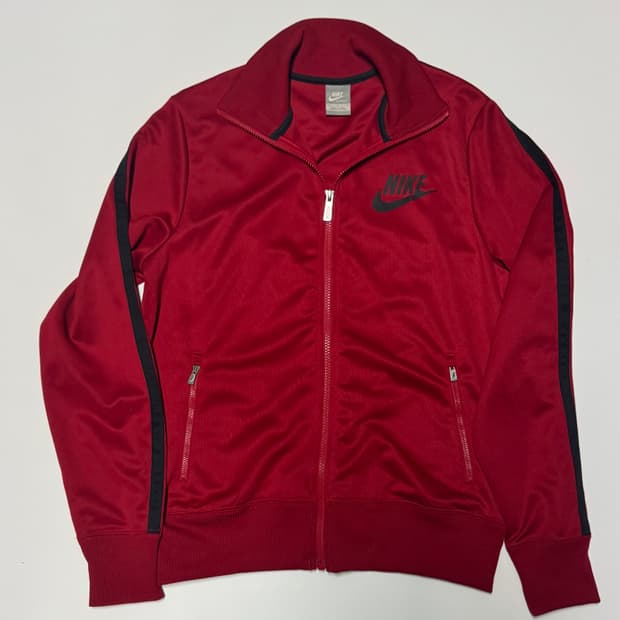 나이키 올드스쿨 레드 트랙탑 라인 집업 져지 M~L