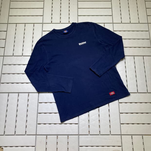 [XL]디키즈 로고 패치 긴팔티 네이비 0741