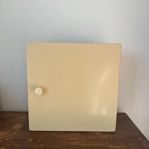 독일)빈티지 우드 크림색 벽선반