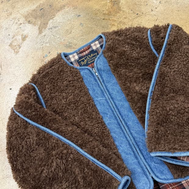 [정품] Beaker Clothing 비이커 데님배색 양털무스탕 b19