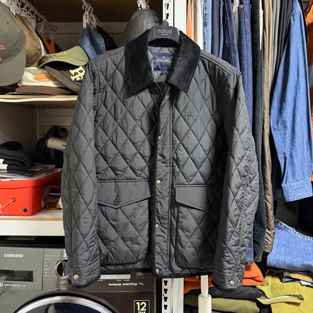 브룩스브라더스 퀼팅 점퍼 자켓 블랙 L