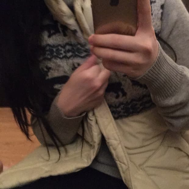 빈티지 모리 노르딕 패딩조끼