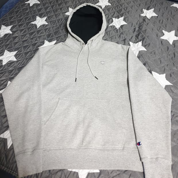 챔피온 어센틱 기모 후드티 그레이 (M)