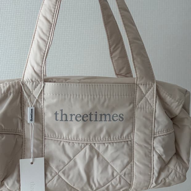 쓰리타임즈 베베 스포츠백 베이지