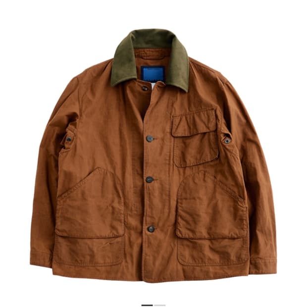 헨리 코튼 x 도큐먼트 FFC 왁스드 브리티쉬 코튼 피싱 자켓 브라운