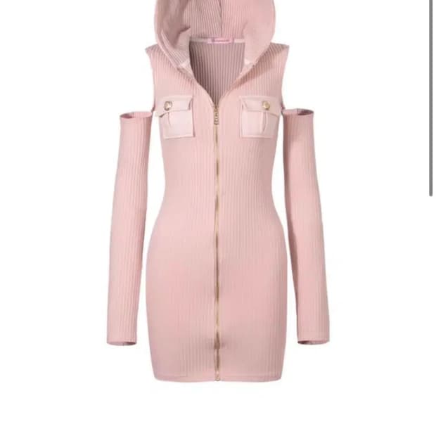 베메클 후디 원피스 베이비핑크