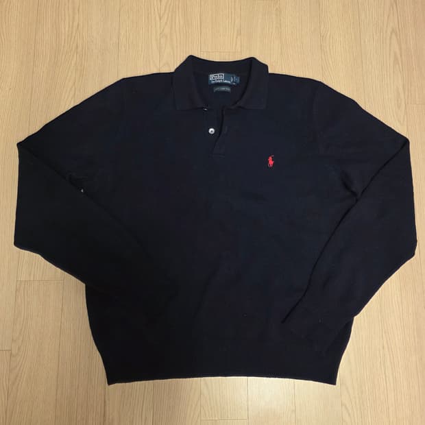 폴로 랄프로렌 램스울 니트 카라티 XL 네이비 POLO