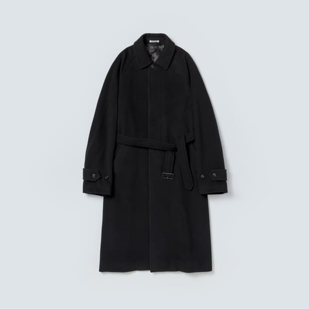 오라리 / 21aw 캐시미어 울 모저 코트 블랙 / 4size