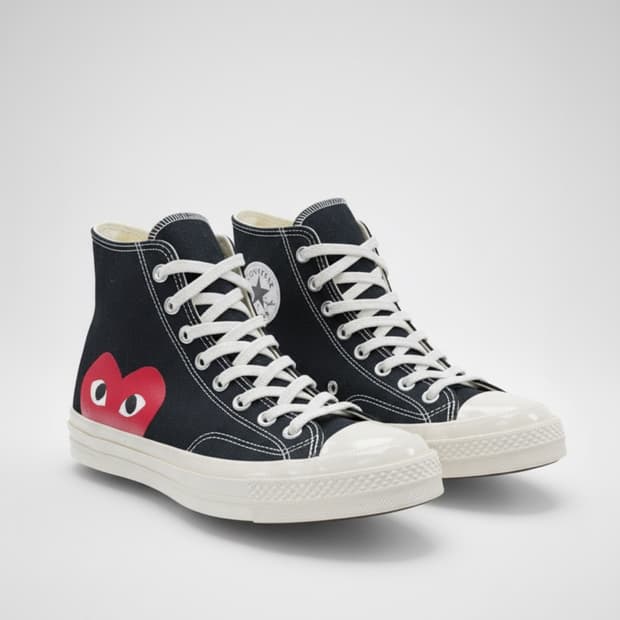 컨버스 척 꼼데가르송 하이 스니커즈