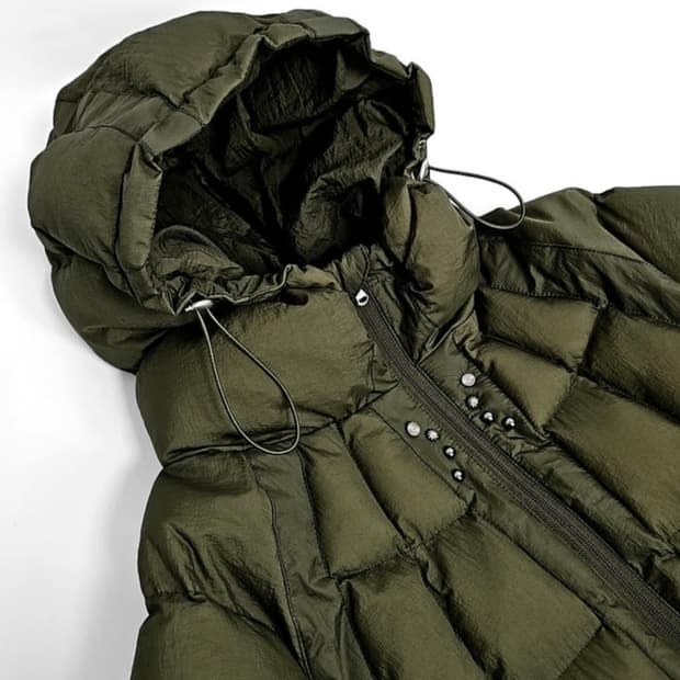 가키하라 Eve&night rivet hoodie puffer parka