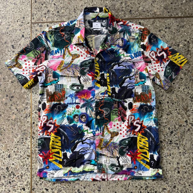 [M~L] Paul Smith 폴스미스 패턴 반팔 셔츠