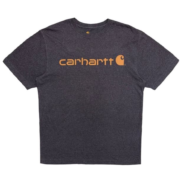 CARHARTT 시그니처 로고 반팔티셔츠 카본헤더 M