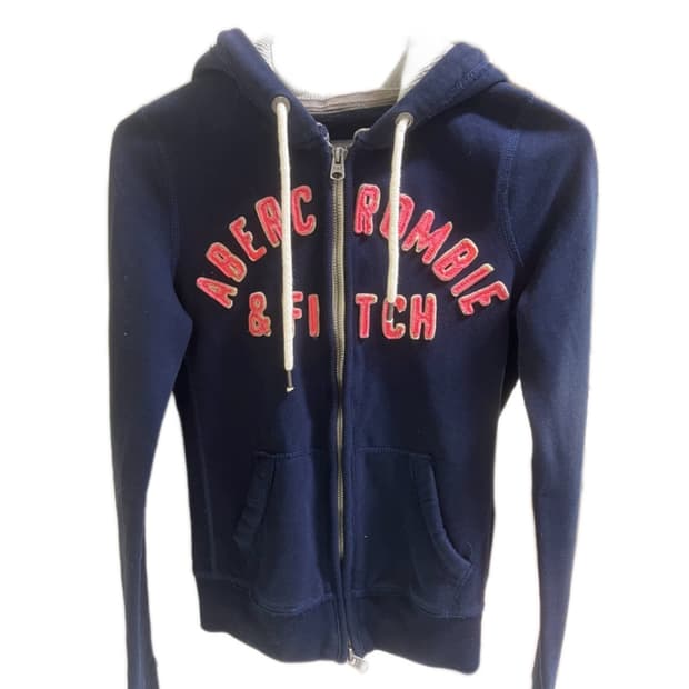 💗아베크롬비 딱붙핏 핑크 빅로고 네이비 투웨이 후드집업💗