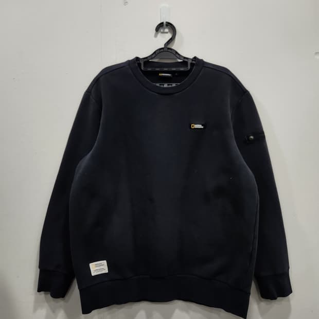 내셔널지오그래픽 검정색 맨투맨 티셔츠 XL 105