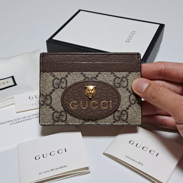 [100%/정품] 구찌 네오 슈프림 카드지갑 풀박스,구찌지갑,구찌카드지갑