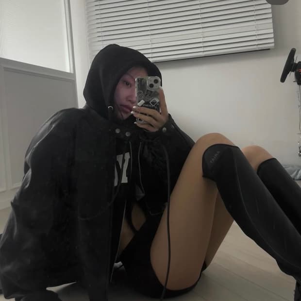 604service 레더 자켓 