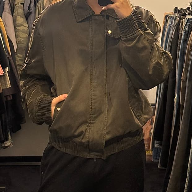 자라 레더 가죽 브라운 갈색 발마칸 ma1 항공 점퍼 블루종 봄버 워크