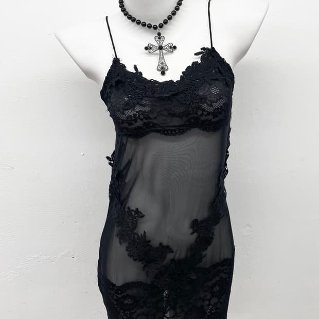 블랙페어리 레이스 슬립